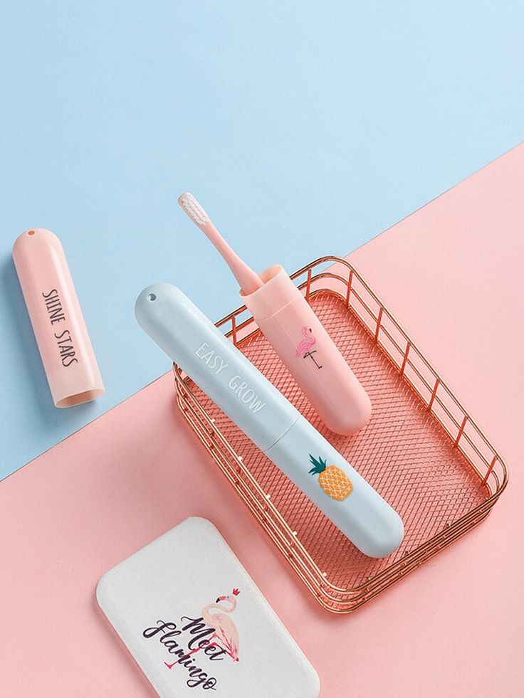 Set3 Printed Travel Toothbrush Case