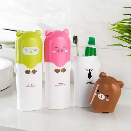 Travel Teddy Toothbrush Holder